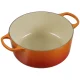 Le Creuset Signature Round Cast Iron Casserole 26 cm 5.3 L, Volcanic Orange