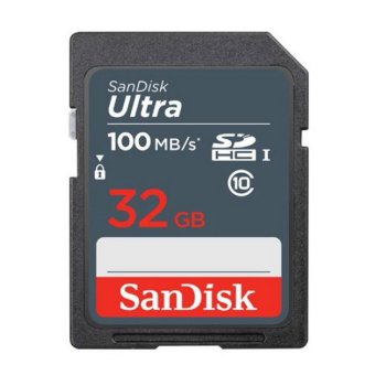 SanDisk Ultra 32GB SDHC Memory Card 100MB/s Class 10, black