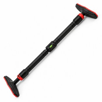 Adjustable Doorway Pull-Up Bar, 70-100 cm, Black/Red