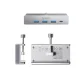 Orico MH4PC Clamp-Mounted USB-C Hub, 3x USB-A / 1x USB-C, Silver