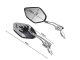 Universal Bicycle Motorcycle Rear View Mirrors, Set of 2 Pcs