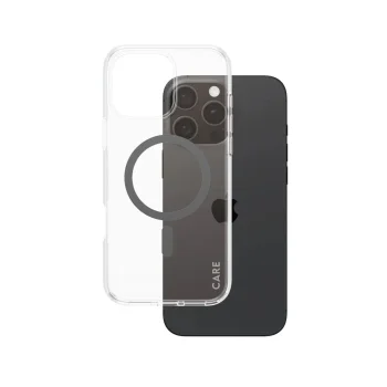 PanzerGlass CARE Flagship Case for iPhone 16 Pro Max, Black/Transparent