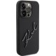 Karl Lagerfeld Silicone Karl Script Case for iPhone 15 Pro, Black