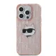 Karl Lagerfeld IML Choupette Head & Monogram Case for iPhone 15 Pro, Pink