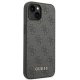 Apple iPhone 14 6.1\'\' Guess 4G Metal Gold Logo Case Cover, Grey