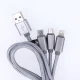 Maxlife 3-in-1 USB Cable - Lightning / USB-C / microUSB 1m 2.1A Grey