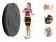 Rotating Fitness Twister Disc with Foot Massage and Magnets, Black