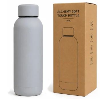 Alchemy Soft Touch Thermal Bottle 500 ml, Stainless Steel, Grey