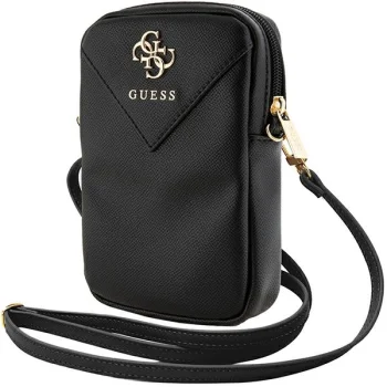 Guess Zip Triangle 4G Phone Bag, Black