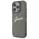 Guess IML Heart dėklas skirtas iPhone 16 Pro Max, juodas