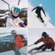 Qunature Frameless Ski Goggles, Pink