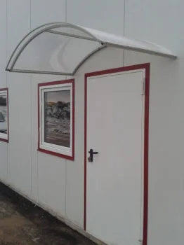 Door Canopy STARKEDACH R-160, 160x100x35 cm, Light Gray