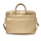 Guess Saffiano Script 16\\\" Laptop Bag - Gold