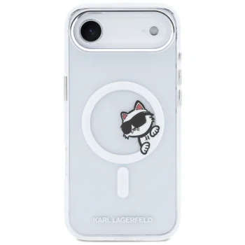 Karl Lagerfeld IML Peekaboo MagSafe dėklas iPhone 17 Air, skaidrus