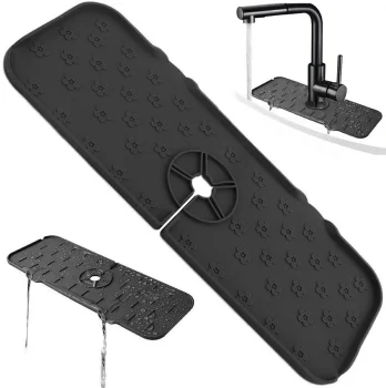 Silicone Sink Drip Protector Mat DA24A, Black