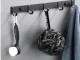 Wall-Mounted Coat Rack with 5 Hooks, Black