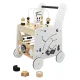 Wooden Baby Walker with Activity Cube Push Toy for Toddlers Learning First Steps