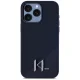 Karl Lagerfeld iPhone 15 Pro Max Case Silicone Shadow Metal Initial MagSafe, Black