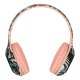 Беспроводные игровые Bluetooth наушники с RGB подсветкой, розовые