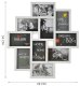 Collage Photo Frame for 10 Pictures 10x15 cm, RUHHY, white