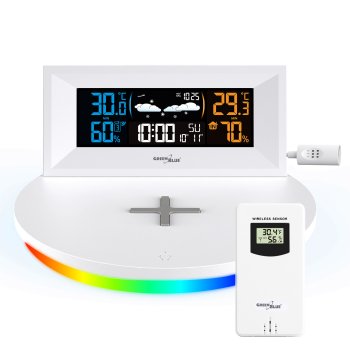 Greenblue GB213 Wireless Weather Station with Qi Charger
