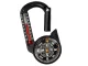 Magnetic Carabiner Compass with Thermometer for Survival, Black