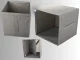 Large Storage Box Organizer for Clothes and Bedding, Grey, 31x34x33 cm