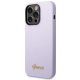 Guess iPhone 14 Pro Max Case Silicone Vintage Gold Logo, Purple