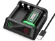 Xbox Controller Battery Pack 2x 2650mAh and Charger Series X S, Black Green