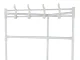 Corner Standing Coat Rack with 3 Shoe Shelves, Metal, White
