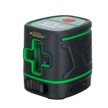 Cross Line Laser Level, 15m, Green Beam