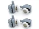 Shower Door Roller Wheels Set, 8 pcs, Plastic/Steel