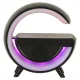 Multifunctional RGB LED Lamp with Speaker and Wireless Charger, Black