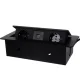 Izoxis 21446 Retractable Desk Power Strip with 2x USB, Black