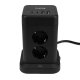 Huslog Tower Power Strip Surge Protector with 8 Outlets and USB C, black