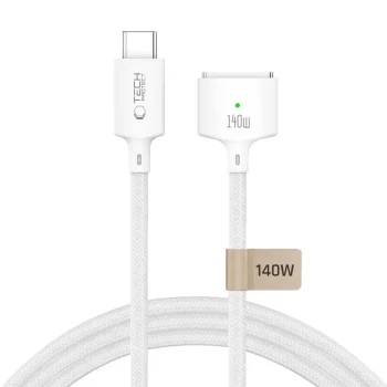 Tech-Protect MMC01 Ultraboost USB-C to MagSafe 3 Cable 140W 300cm for MacBook - White