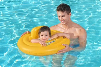 BESTWAY 32096 Children's Inflatable Swimming Ring for Swimming Training 69cm, Yellow