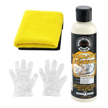 Headlight Restoration Kit with Polishing Liquid and Accessories