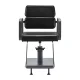 Hairdressing Chair Gabbiano Porto Black with Grey Base