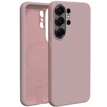 Etteri Silicone Mag Case for Samsung Galaxy S26 Ultra, Light Pink