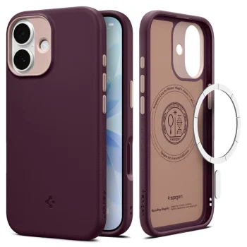 Spigen Nano Pop MagSafe Case for iPhone 17, Burgundy Bean