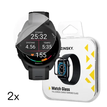 Wozinsky Full Glue Tempered Glass for Garmin Forerunner 165, 2 pcs.