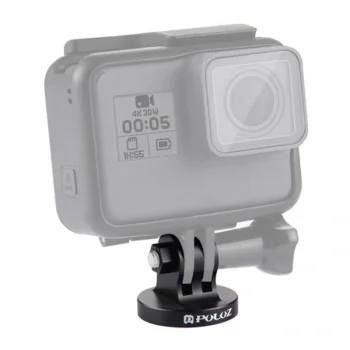 PULUZ 1/4" CNC Thread Mount Adapter for Action Cameras, Black
