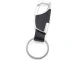 Keychain with Carabiner, Faux Leather and Metal, Black