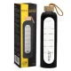 4FIZJO Glass Water Bottle 1 L Black