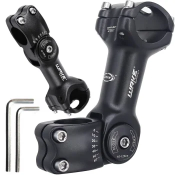 Adjustable Bicycle Handlebar Stem AHEAD 28.6 / 31.8 mm, Black