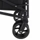 Luaro 2-in-1 Folding Transport Wagon and Beach Sunbed, Black