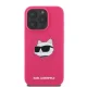 Karl Lagerfeld Silicone Choupette MagSafe Case for iPhone 16 Pro Max, Fuchsia