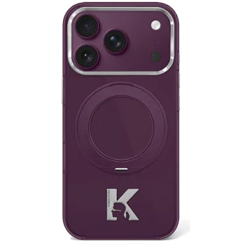 Karl Lagerfeld IML Ring Stand 360 MagSafe Case for iPhone 17/18 Pro Max - Burgundy
