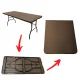 Folding Catering Table 180cm, Brown
